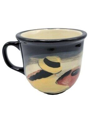Gevalia Hand Painted Mug 18oz South America Peruvian Women Wraparound USA Glaze
